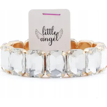 Náramek Náramek s velkými zirkony na gumičce zlatý bílý