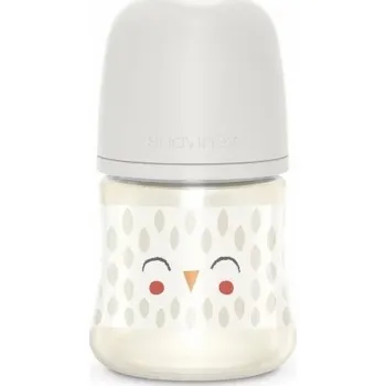 Kojenecká láhev Suavinex 307833-LAHEV 150ML/FYZIOLOGICKÁ SUDÍČKA SX PRO POMALÝ PRŮTOK/BÉŽOVÁ SOVA/BONHOMIA