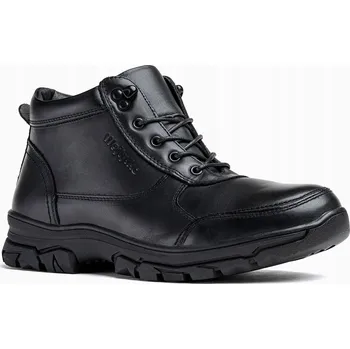 Dámská zimní obuv Kotníkové Boty KOŽENÉ zateplené VLNA, trekové, ZIP, kožíšek, kvalitní Wojtyłko