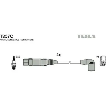 Zapalovací kabel Sada kabelů pro zapalování TESLA T857C