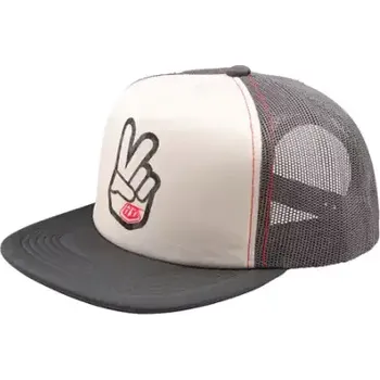 Pokrývka hlavy Troy Lee Designs Trucker Snapback Peace Out kšiltovka Vintage White/Carbon Uni.