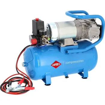 Kompresor Airpress Tichý bezolejový dvoupístový kompresor DC 24-225/15 10 bar 0.75 KM/0.55 kW 24V 180 l/min 15 l 36588