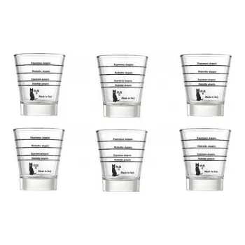 Příslušenství pro přípravu kávy Motta sada skleniček na espresso s odměrkou 6 ks