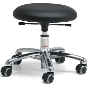 Stolička Stolička na kolečkách BETA, 380-500 mm, umělá kůže, černá