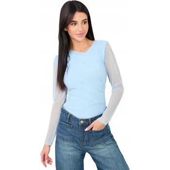 Body Dámské elegantní body s řasením, hladké, se síťovinou