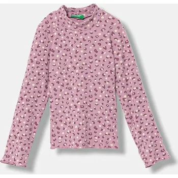 Chlapecké tričko Dětské tričko s dlouhým rukávem United Colors of Benetton 39EMG10LA.P.Seasonal růžová 34X, vel. 104