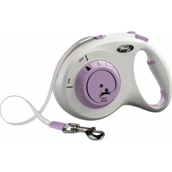 Flexi Vodítko Select M pásek 7m světle šedo-fialové