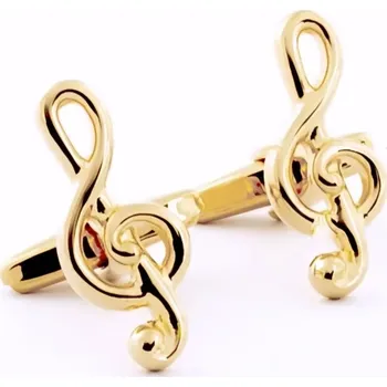 Šperk Gaira® Manžetové knoflíčky Houslový klíč 32207, Barva zlatá