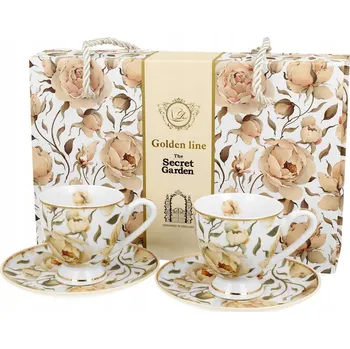 Šálek Duo ENGLISH ROSES WHITE porcelán 90 ml 2 ks