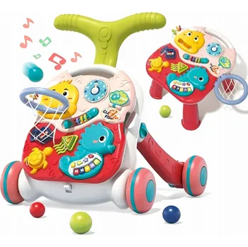 Dětské chodítko MalPlay Vícebarevný posunovač s košíkemA3wkĄ? 5v1