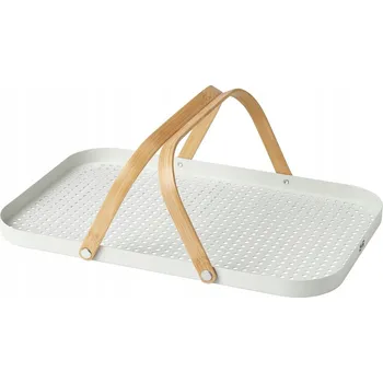 IKEA GRONFISK Podnos s úchyty bambus/bílý 46x30 cm