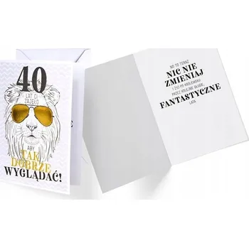 Obraz Přání B6 GS-007 K 40. narozeninám lev