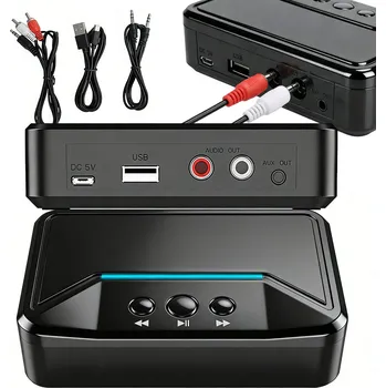 Bluetooth adaptér Bluetooth audio přijímač NFC 5.3 s 3,5mm AUX portem pro staré reproduktory RCA