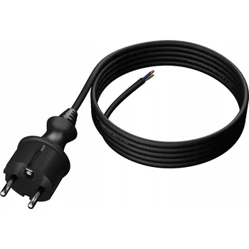 elektrický kabel Připojovací kabel 4m s rovnou zástrčkou 250V 16A 3x1 mm2 IP44 H05VV-F