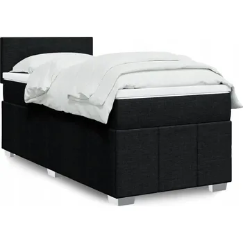 Postel Čalouněná jednolůžková postel VidaXL 80x200 cm černá