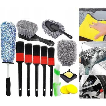 Mycí kartáč na vozidlo SADA ČISTÍCÍCH KARTÁČŮ NA VRTAČKU NA MYTÍ A ČIŠTĚNÍ AUTA - ŠTĚTCE, KARTÁČE, NA KOLA