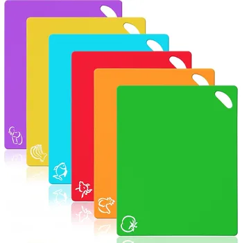 Kuchyňské prkénko Kuchyňské prkénko SADA 4 ks PRKÉNEK NA KRÁJENÍ Plastové barevné