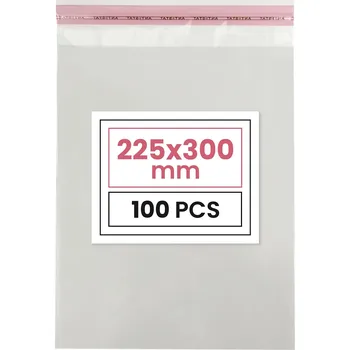 Sáček na potraviny Igelitový sáček Netuno PP 22,5 x 30 cm s lepicí páskou 100 ks