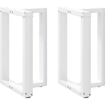 Jídelní stůl OMAXI Nohy k jídelnímu stolu ve tvaru T, 2 ks, bílé, 60 x 35 x (72-73) cm, ocel 317131