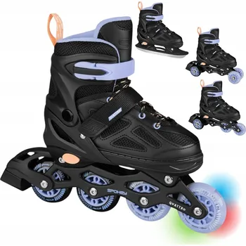 Kolečkové brusle Dětské nastavitelné Brusle 2v1 4v1 Spokey QUATTRO vel. 38-41