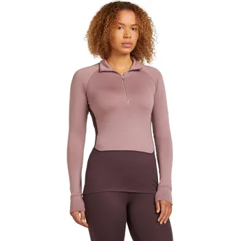 Dámské tričko Dámské merino tričko s dlouhým rukávem ICEBREAKER Wmns 260 ZoneKnit LS Half Zip, Java/Summit/Cb velikost: XS