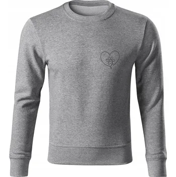 Pánská mikina Mikina bez kapuce D634 TRIATHLON LINIA ŻYCIA EKG šedá vel L