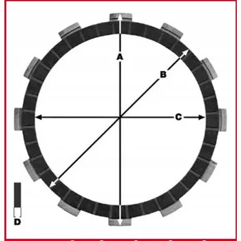Spojková sada TRW ZF SPOJKOVÉ KOTOUČE HONDA VF 750 83-84, XRV 90-03, PC 800 89-98, (EBS1167)