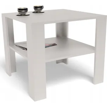 Konferenční stolek Konferenční stolek Matkam čtvercový 68 x 68 x 60 cm bílý