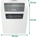 Skartovací stroj "IQ Home", 6 listů, křížový řez, LEITZ 80340000
