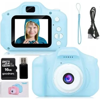 Digitální kompakt Digitální fotoaparát R2 aparat cyfrowy dla dzieci modrý