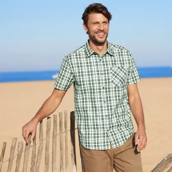 Dámská košile Kostkovaná košile s krátkými rukávy zelená 41/42