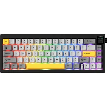 Klávesnice Ajazz Mechanická herní klávesnice AK650 Dream Weaver Switch - černá-šedá-žlutá - 3 modely - s RGB podsvícením