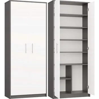 regál Police TopEshop 74 cm x 180 cm x 35 cm antracit , bílá