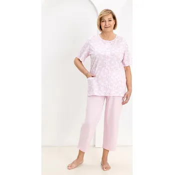 Dámská móda Pyžamo Regina 738 cr/r 2XL-3XL W26 dámské rozepínací modrá 3XL