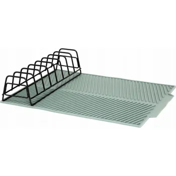 Organizace kuchyně 5five Silikonová podložka na sušení nádobí s držákem na talíře, 43,5 x 33 x 8,5 cm