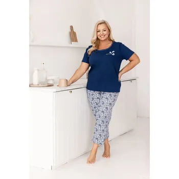 Pánské pyžamo Pyžamo Regina 729 cr/r 2XL-3XL W26 dámské lehká melanž 3xl