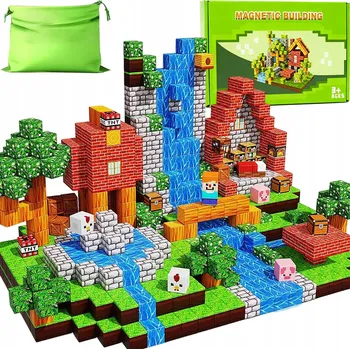 ostatní stavebnice Magnetické Stavebnice , 100 dílků, kreativní Montessori hračka