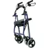 Chodítko pro seniory Mobilex Impala čtyřkolové chodítko odlehčené se sedátkem černé/modré