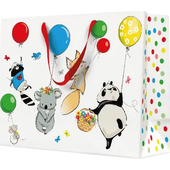 Dárková taška Papírová taška Paw velká podelná Animals Party Paw