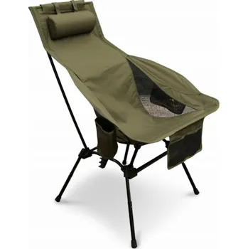 kempingová židle Offlander VELKÁ SKLÁDACÍ KEMPINGOVÁ ŽIDLE OLIVOVÁ