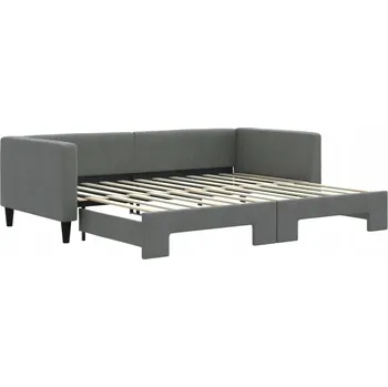 Pohovka Rozkládací lehátko/pohovka tmavě šedá 223x100x68 cm, 223x192,5 cm