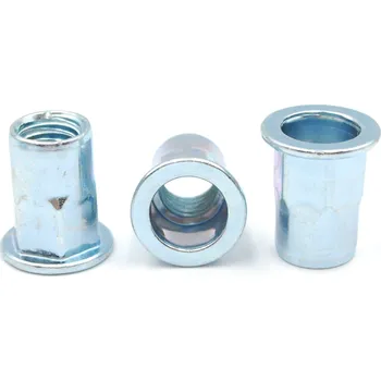 Matice M5 nýtovací matice plochá s poloviční šestihrannou hlavou, 1000 ks