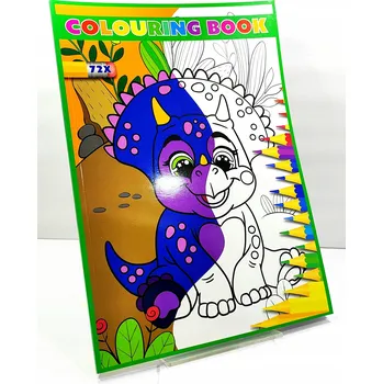 omalovánky VELKÁ OMALOVÁNKA A4, 72 STRAN - OMALOVÁNKA - DINOSAUŘI (VZOR 8)