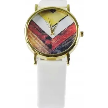 Hodinky Klasické dámské hodinky s páskem s trojúhelníky