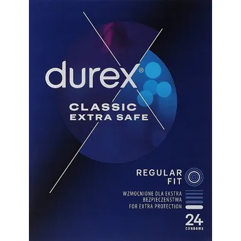 Kondomy Durex Extra Safe – zesílené, lubrikované, bezpečné, 24 ks