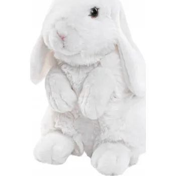 plyšák BÍLÝ KRÁLÍK PLYŠOVÁ HRAČKA ZAJÍČEK UNI TOYS 19 cm