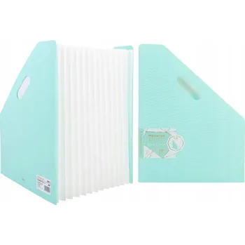 HARMONIKOVÝ ORGANIZÉR A4 s přihrádkami NA STŮL zelený Macaron DELI