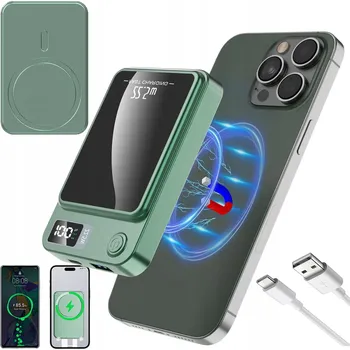 Powerbanka MINI BEZPRZEWODOWY POWER BANK MAGNETICKÁ PŘENOSNÁ POWER BANKA 10000MAH