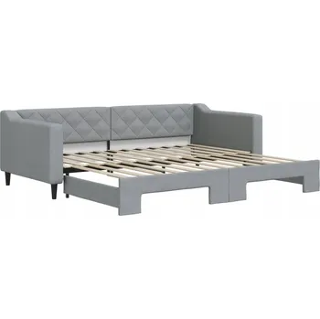 Pohovka Rozkládací lehátko/pohovka světle šedá 223 x 100 x 67 cm