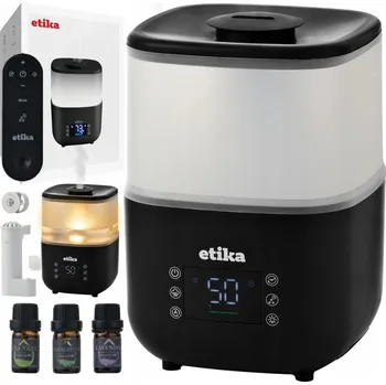 Zvlhčovač vzduchu ZVLHČOVAČ VZDUCHU 3v1 4L HYGROMETR AROMATERAPIE DIFUZÉR IONIZÁTOR ČERNÝ